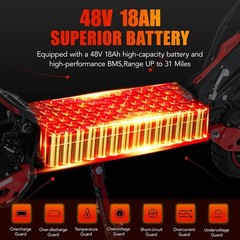 Freeboy J15max Electric Scooter 10» Offroad Tire 1600W 48V/18Ah E-Scooter 33mph