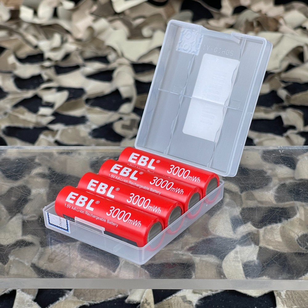 NEW EBL AA Rechargeable Li-Ion Battery 1.5V 3000mWh – 4 Pack (78090)