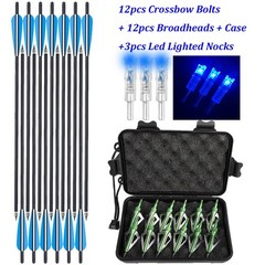 20Inch Crossbow Arrows Carbon Bolts &/OR Hunting Broadheads &/OR Lighted Nocks