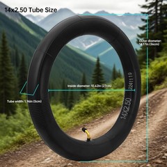 Heavy-Duty 14×2.50 Inner Tube with Schrader Valve – Fits 14 Inch Electric Sco…