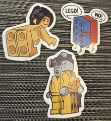 Lot 3 LEGO FUN RISQUÉ GLOSSY Sticker DECAL Decal