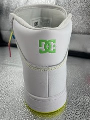 DC Unisex woman’s White Multicolor High Top Sneakers Rainbow Laces Size 10