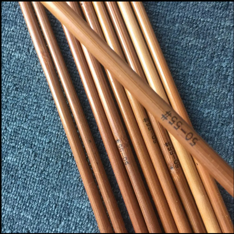 100pcs Archery 33in/84cm 50-55lbs Bamboo Shafts DIY Arrows with Spine Rate Shoot