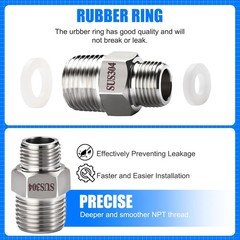 2 Pack Rv Faucet Adapter, NPT 1/2″ x 3/8″ Reducer Faucet Supply Line Adapter, St