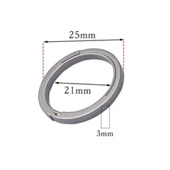 3PCS Titanium Key Rings Outer Dia. 17mm/22mm/25mm/32mm Openable Keyrings EDC