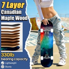 Skateboards for Beginners Adults Youths Teens Kids Girls Boys 31 Inch Pro Com…