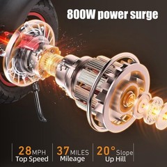 Electric Scooter 48v 1600W For Adult 10″Off Road Fat Tires Fast Speed USA MAX