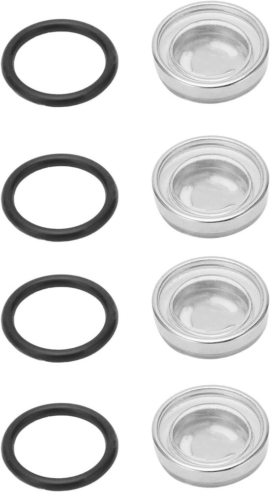 4PCS 18mm Brake Master Cylinder Sight Glass Lens Reservoir Window Gasket Kit