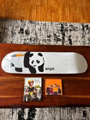Enjoi Skateboard Deck Panda 8.375 + Enjoi Bag of Suck, Epicly Later’d Vol. 1 DVD