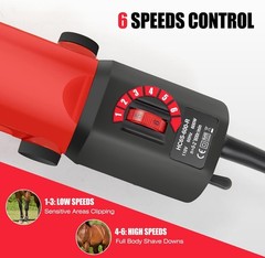 TAKEKIT 600W Horse Clippers 6 Speeds Heavy Duty
