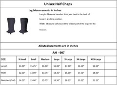 LuxHide Unisex Adult Amara Synthetic Equestrian leather Half Chaps Black chaps