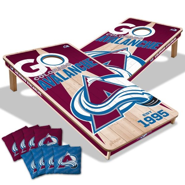 Cornhole Boards Colorado Avalanche 2×4 Pro Foldable Legs Resin Bags