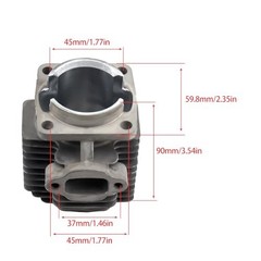 40mm Cylinder Assembly with Piston Ring Rebuild Kit for 2-Stroke Chain Engine