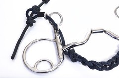 Cavalon Baucher Low Port Barrel Snaffle Bit with Noseband