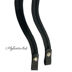 Set 20 x 1 Empty channel Leather English Padded Bridle Browbands Snap botton