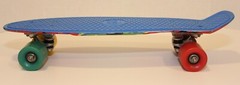 FRISKY Skateboard Mini Cruiser Penny Board Blue Multicolor Wheels