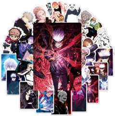 50Pcs JJK Stickers Pack Waterproof Vinyl Decals Anime Stickers for Laptop Skateb