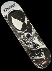 RARE Grizzly x Marvel Venom Spiderman Skateboard Deck Limited Stan Lee Comic NEW