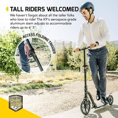 Swagtron K9 Commuter Kick Scooter f/ Adults & Teens Foldable 220LB Max Load