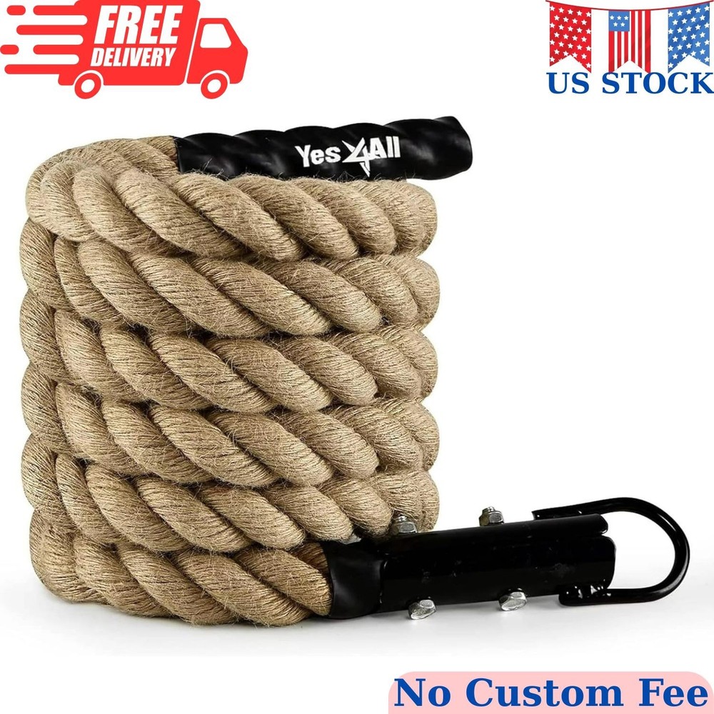 Gym Climbing Rope for Fitness & Strength Training, Climbing, Climbing Rope 10ft