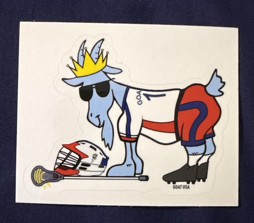 GOAT USA Stickers – LACROSSE PLAYER GOAT 🥍 FREE SHIPPING!