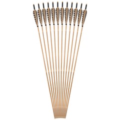 12X Bamboo Arrows Archery Turkey Feather OD8mm Handmade Traditional Bow Hunting