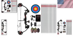 Youth Compound Bow Archery Set, 19”-28” Length, 15-29 lbs