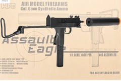 FULL SEMI AUTO SMG MAC 11 GAS BLOWBACK TSD METAL AIRSOFT RIFLE W/MOCK SUPPRESSOR