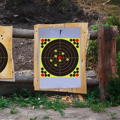 12×12 Inch Splatter Reactive Targets in Fluorescent Yellow, 12X12″, Yellow