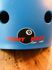 Skateboard Bmx Helmet Eight Ball By Triple Eight Hombre Blue Youth 20.5” X 22”