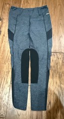 Kerrits Women Riding Pants Leggings Medium M Gray Black Pull On Equestrian