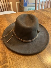 Stetson Crushable Western Hat 100% Wool Brown Water Repellent Made in USA size M