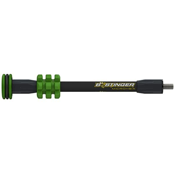 @NEW@ B-Stinger 6″ MicroHex Black/Fl. Neon Green Bow Stabilizer! bee MHX06GR