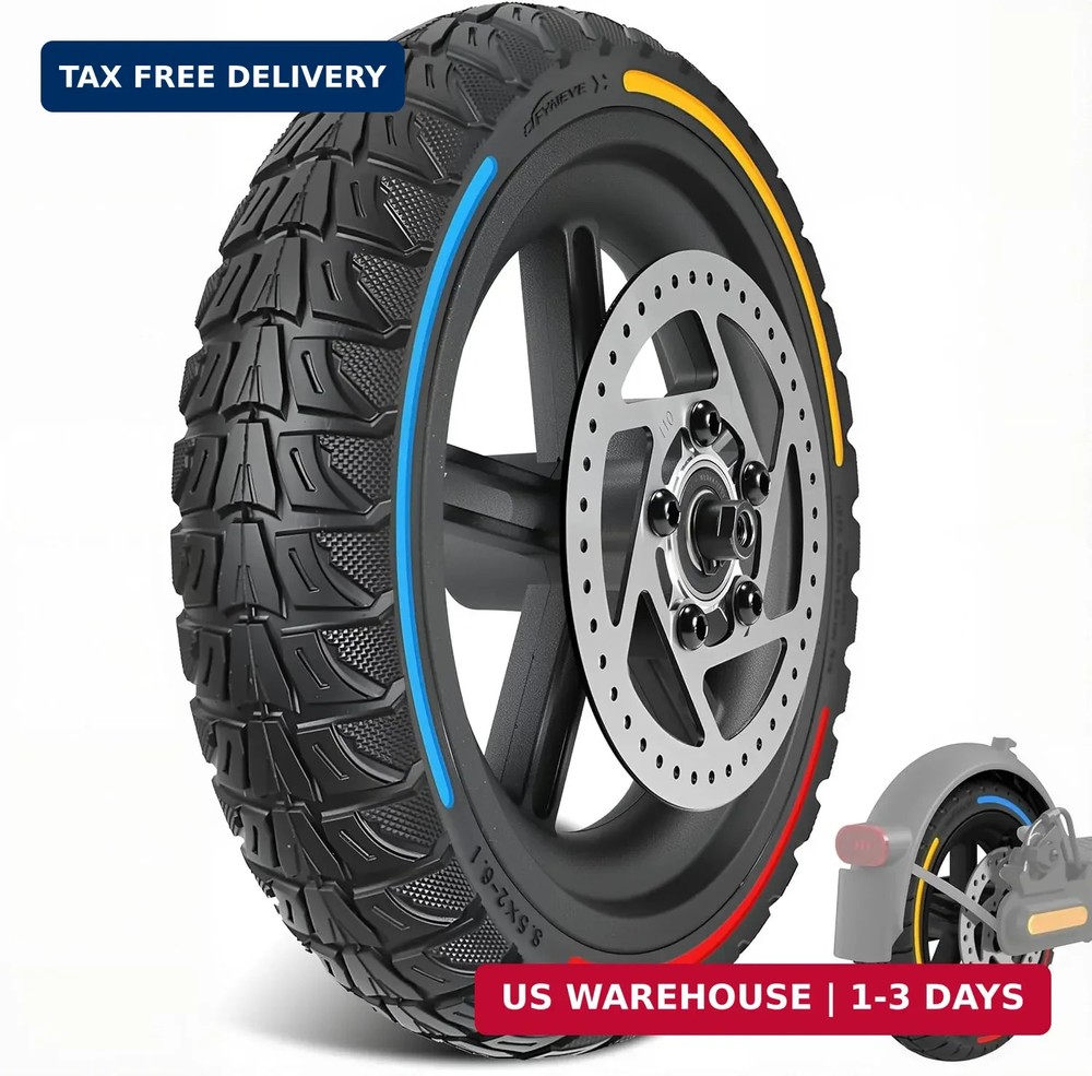 8.5×2.0 Inches Scooter Wheel Hub Tire with 110mm Disc Brake，Fit for Xioami M365/