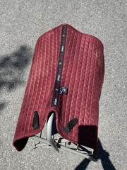 LeMieux ProSport Large Dressage Quilted Suede English Saddle Pad Mullberry