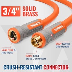 5/8 in x 5 ft Female-to-Female Short Garden Hose, 2-in-1 Dual Use with Solid
