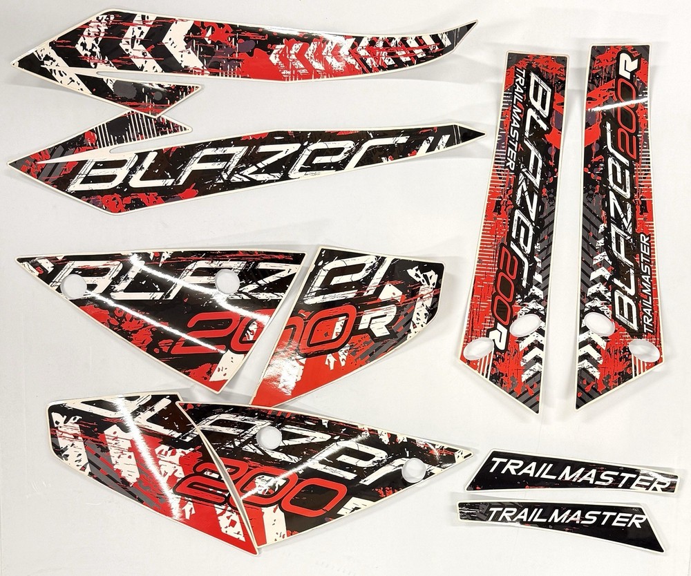 Trailmaster Go Kart Blazer 200R whole set sticker, decal