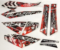 Trailmaster Go Kart Blazer 200R whole set sticker, decal