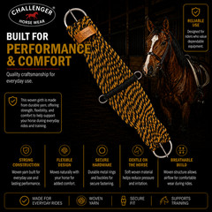 Horse Western Two-Tone 27 Strand 7″ Wide Roper Cinch Girth 97106