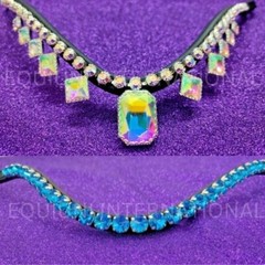 Best Quality With Blue & Multicolor Browbands (12mm+6mm) in Designer Padding