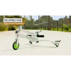 PowerWing Caster Scooter Silver/Green DLX Standard Packaging