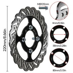 Go Kart Front End Kit Hydraulic Disc Brake Assembly 4 Stud Hub Spindles ATV Quad