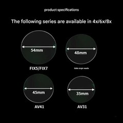 Dia.35 – 54mm Resin Magnifications 4x/6x/8x Compound Bow Scope Lens Shooting