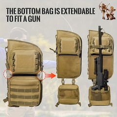Lightweight Back Arrows Quiver with Molle System Pocket Foldable Hip Arrows Bag