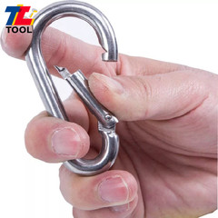 Set Of 6 264 Lbs 304 Stainless Steel Spring Snap Hook Carabiner Clips