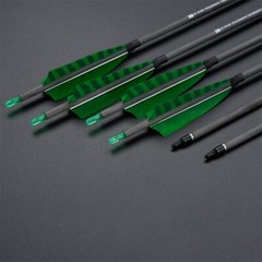 32» Archery Carbon Arrows SP400 with 4″ Turkey Feathers OD7.5mm Hunting Arrows