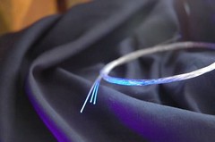 NEW BRIGHT BLUE .25mm BOW SIGHT FIBER OPTICS 1 FOOT