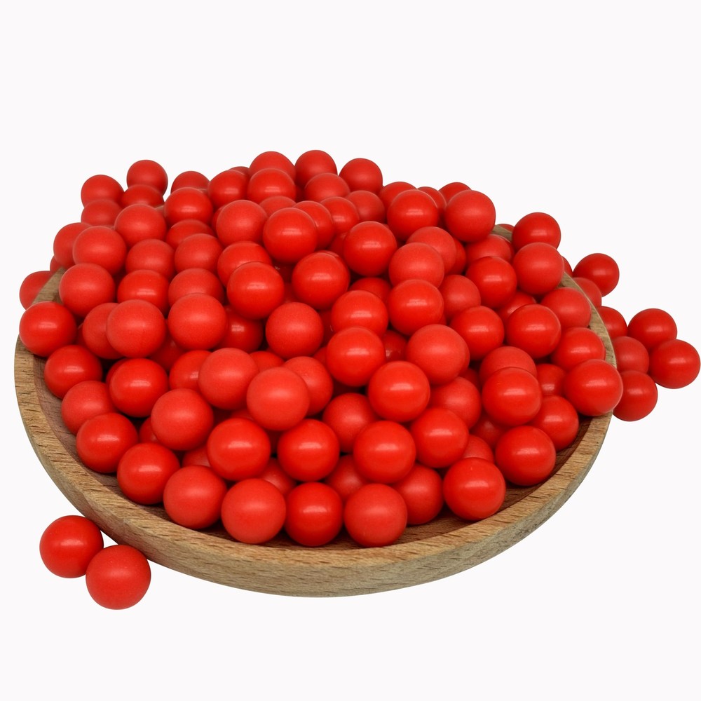 Lambid .43 Cal Nylon Balls Reusable Hard Solid Plastic 43 Caliber 0.43″, Red