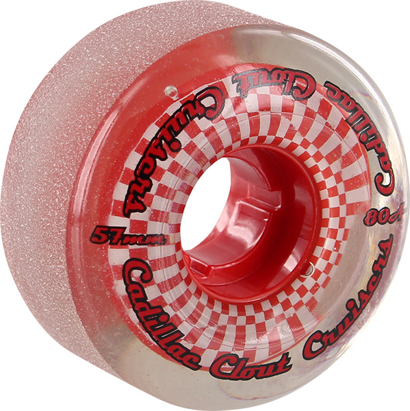CADILLAC CLOUT CRUISERS 57mm 80a SMOKE/RED WHEELS SET