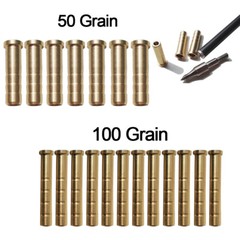 12pcs 50-100gr Heavy Weight Arrow Brass Inserts Base Archery ID6.2mm Arrow Shaft